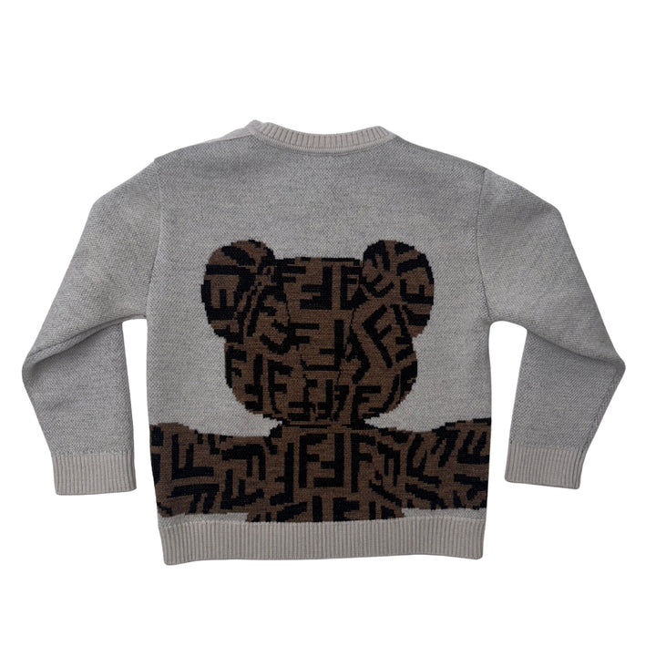 FENDI FF TEDDY KNIT JUMPER – BEIGE – 24 MONTHS
