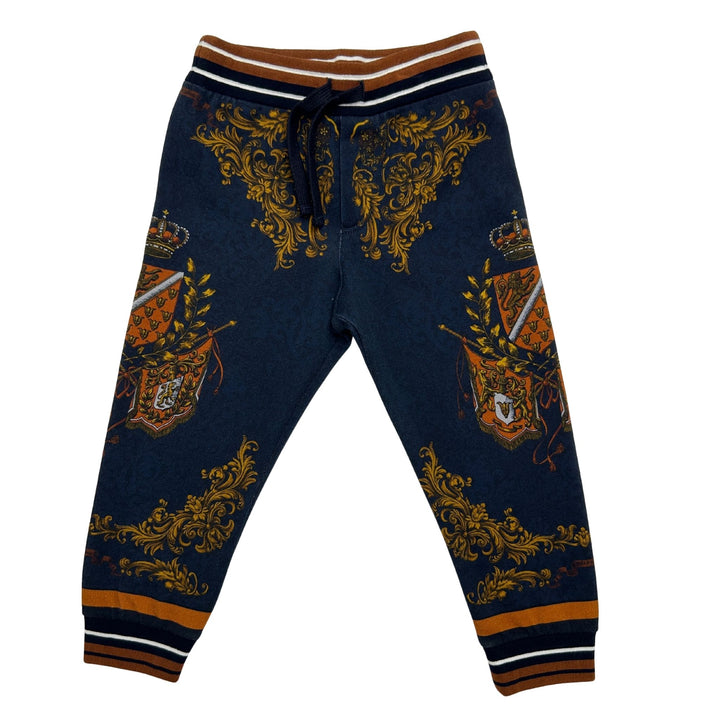 DOLCE &amp; GABBANA BAROQUE PRINT TRACKSUIT SET – NAVY – 12-18 MONTHS
