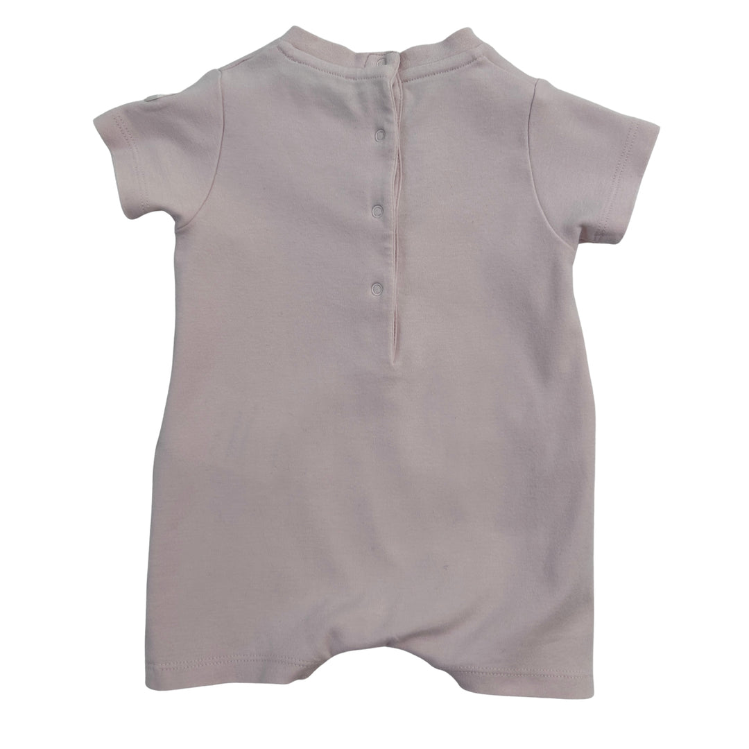 MONCLER LOGO ROMPER – PINK – 3–6 MONTHS