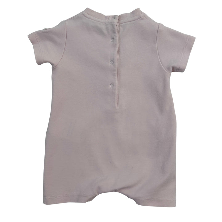 MONCLER LOGO ROMPER – PINK – 3–6 MONTHS
