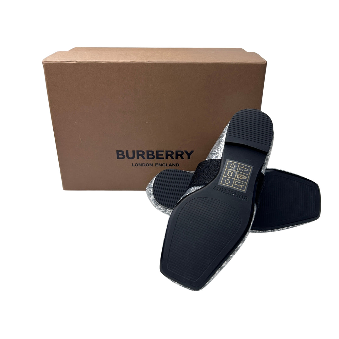 BURBERRY GLITTER SHOES – SILVER – SIZE 23