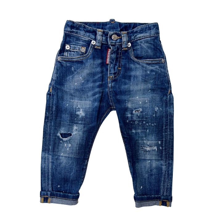 DSQUARED2 DISTRESSED DENIM JEANS – BLUE – 12 MONTHS