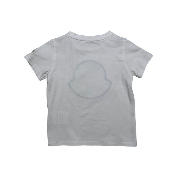 MONCLER LOGO PATCH T-SHIRT – WHITE – 18-24 MONTHS