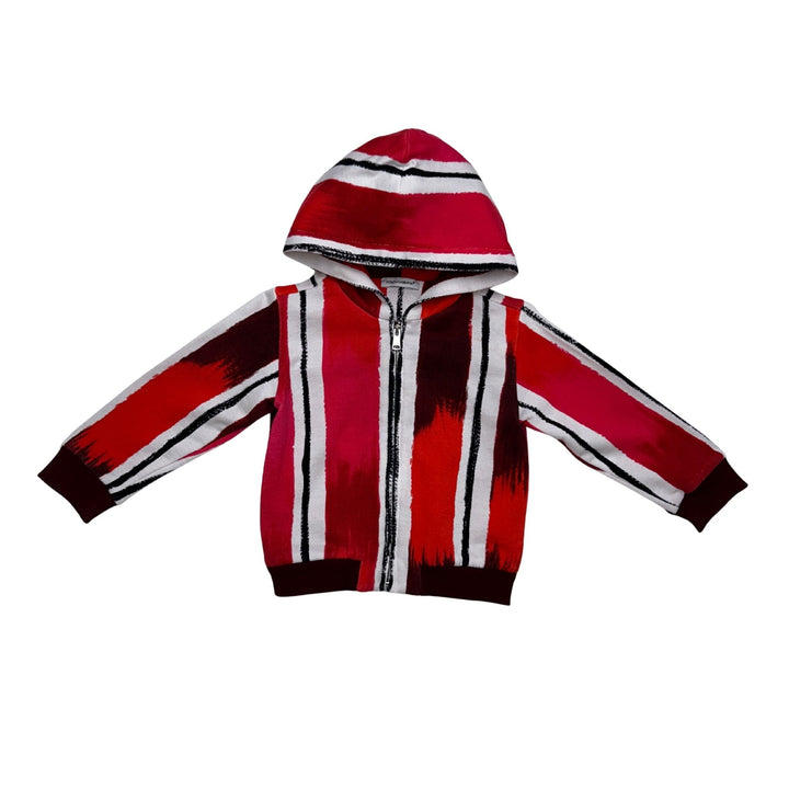 DOLCE &amp; GABBANA PRINT ZIP HOODIE – RED – 12-18 MONTHS