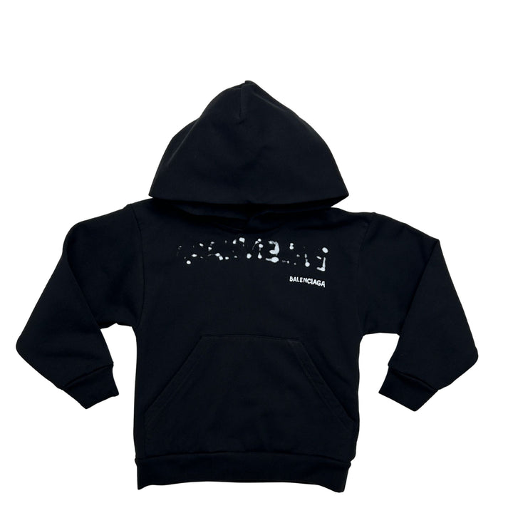 BALENCIAGA LOGO PRINT HOODIE – BLACK – 6 YEARS