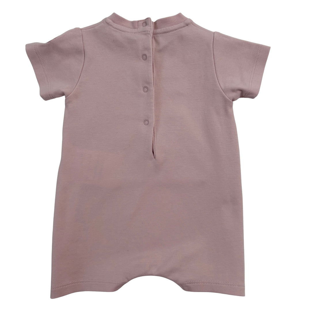 MONCLER LOGO ROMPER – PINK – 3–6 MONTHS