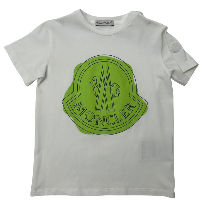 MONCLER LOGO PRINT T-SHIRT – WHITE – 18-24 MONTHS