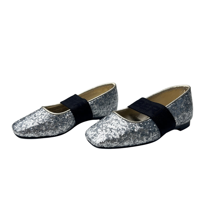 BURBERRY GLITTER SHOES – SILVER – SIZE 23