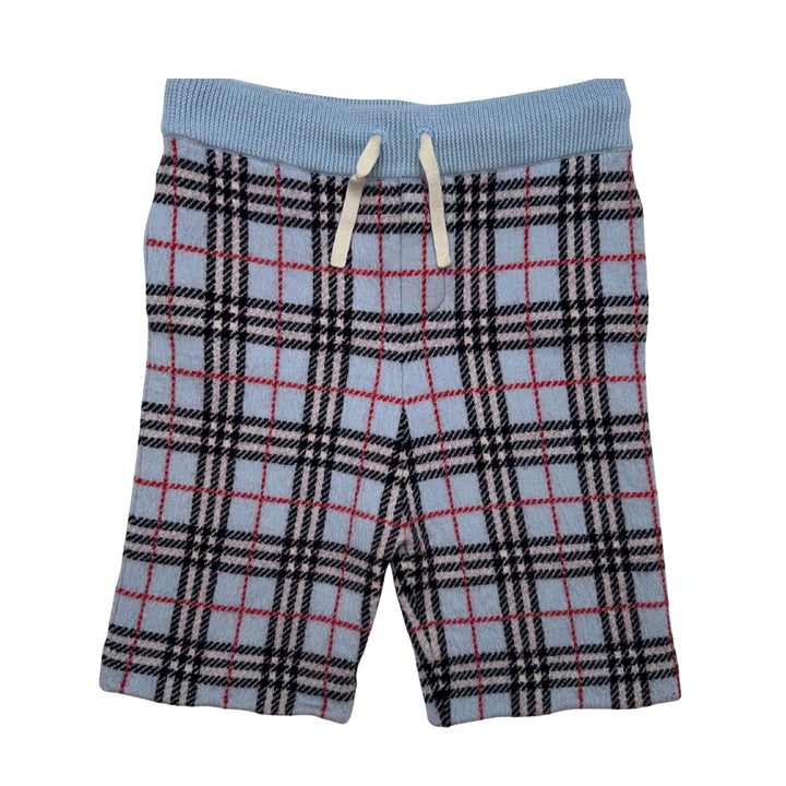 BURBERRY CHECK KNIT SHORTS – BLUE – 12 YEARS