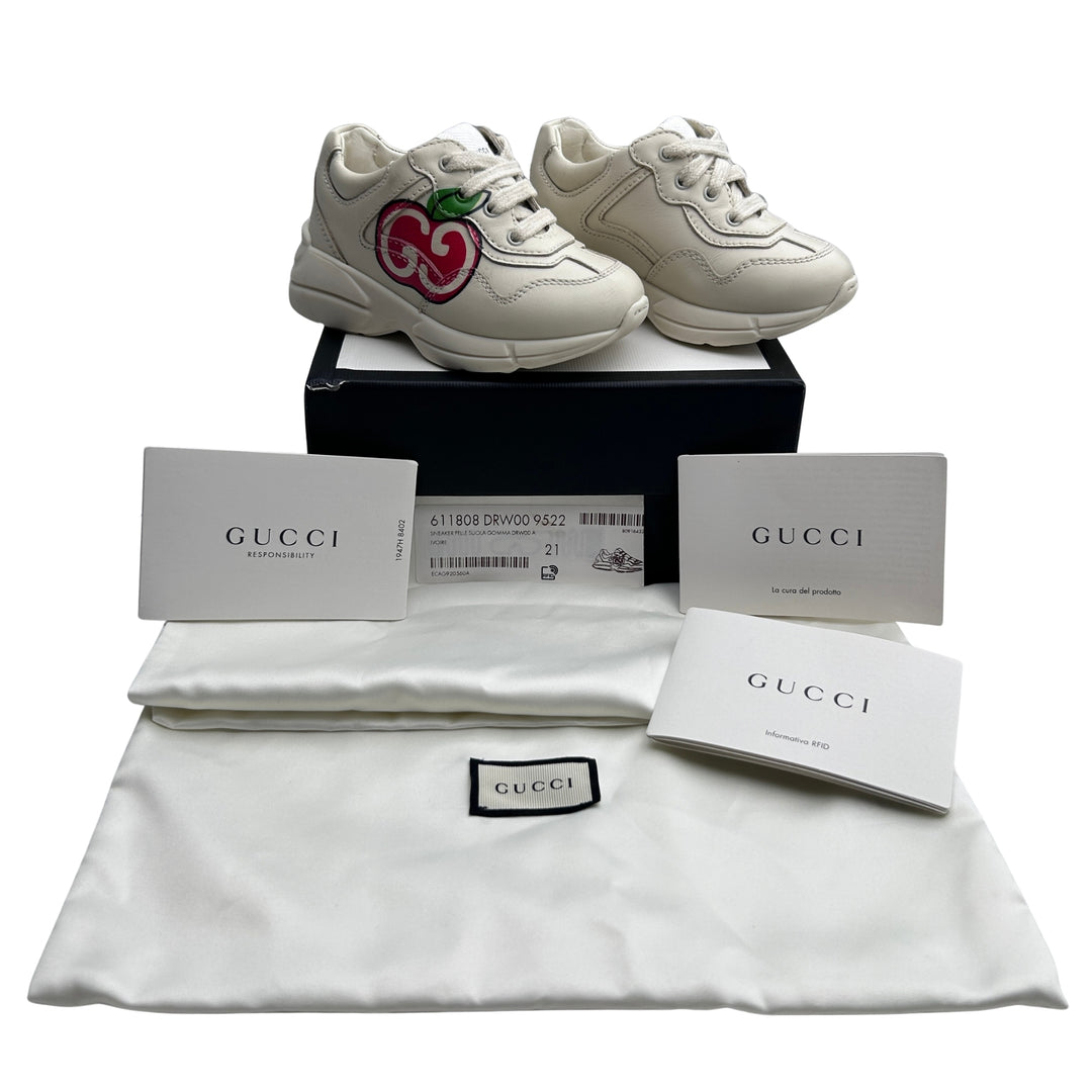 GUCCI GG APPLE TRAINERS – CREAM – SIZE 21