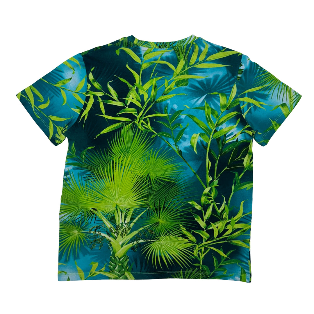 VERSACE TROPICAL PRINT T-SHIRT – BLUE/GREEN – 10 YEARS