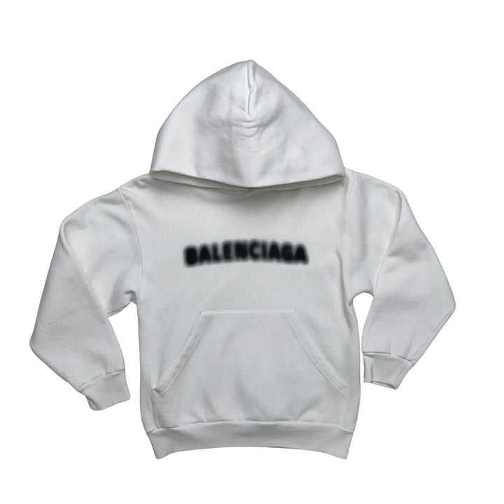 BALENCIAGA LOGO PRINT HOODIE – WHITE – 8 YEARS