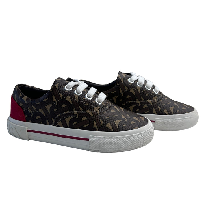 BURBERRY TB MONOGRAM TRAINERS – BROWN – SIZE 30
