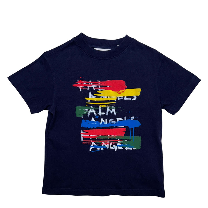 PALM ANGELS PAINT LOGO T-SHIRT – NAVY – 10 YEARS