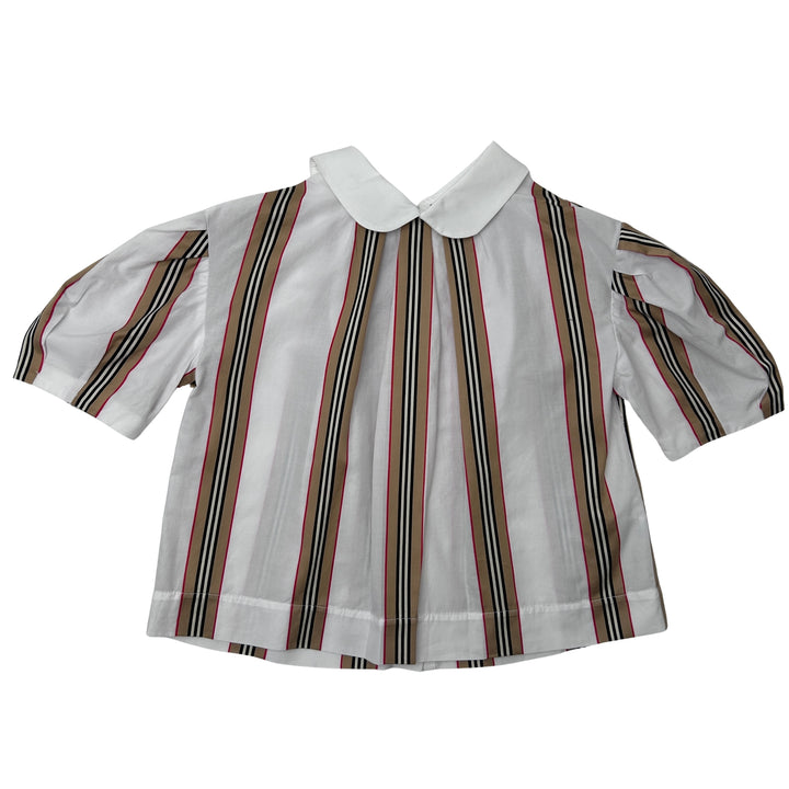BURBERRY STRIPE SHIRT – WHITE – 8 YEARS