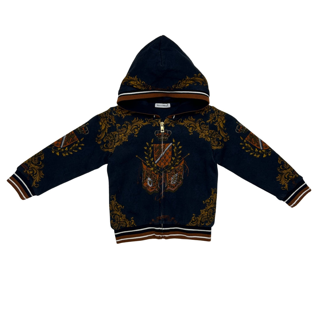DOLCE &amp; GABBANA BAROQUE PRINT TRACKSUIT SET – NAVY – 12-18 MONTHS