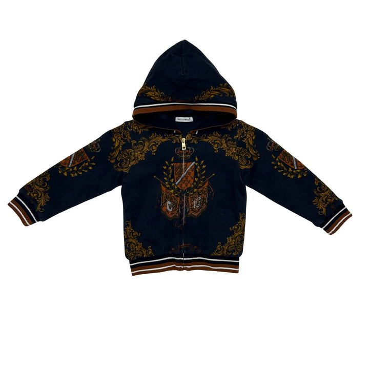 DOLCE &amp; GABBANA BAROQUE PRINT TRACKSUIT SET – NAVY – 12-18 MONTHS