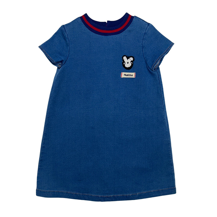 GUCCI LOGO DENIM DRESS – BLUE – 36 MONTHS