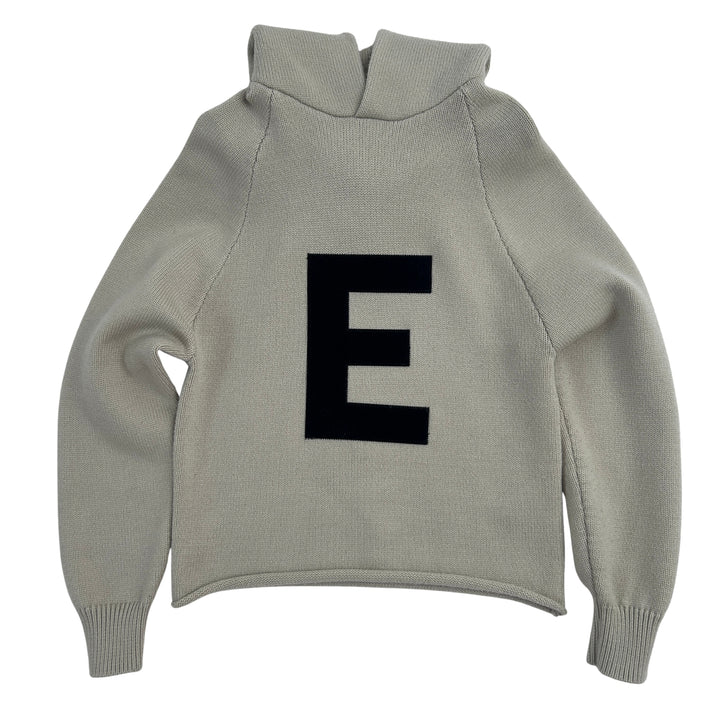 FEAR OF GOD ESSENTIALS LOGO HOODED KNIT – BEIGE – 6-7 YEARS