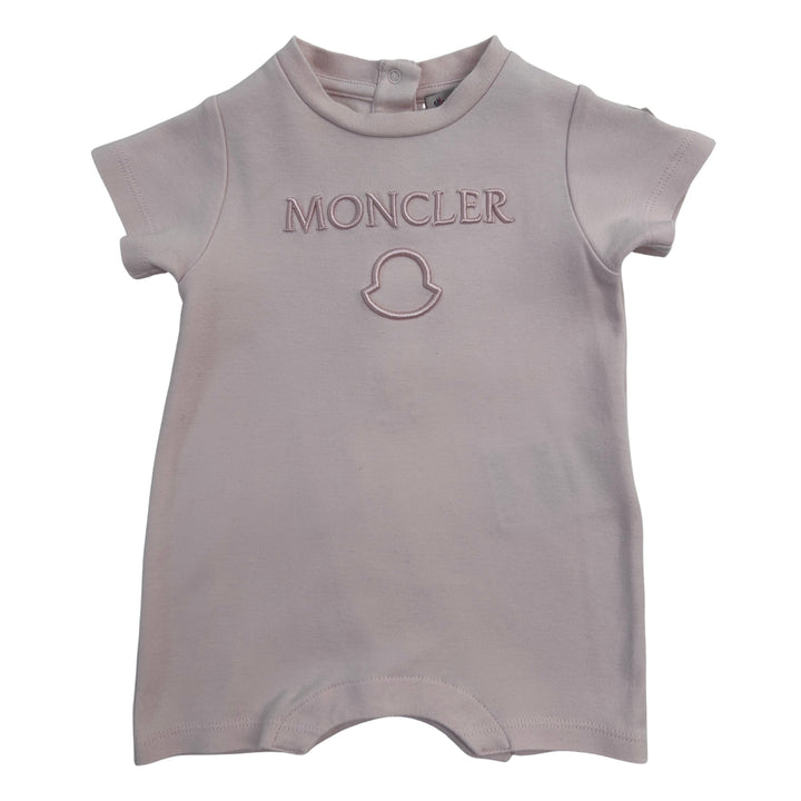 MONCLER LOGO ROMPER – PINK – 3–6 MONTHS