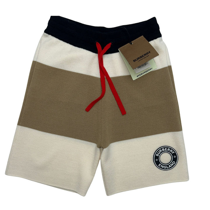 BURBERRY KNIT LOGO SHORTS – BEIGE – 6 YEARS