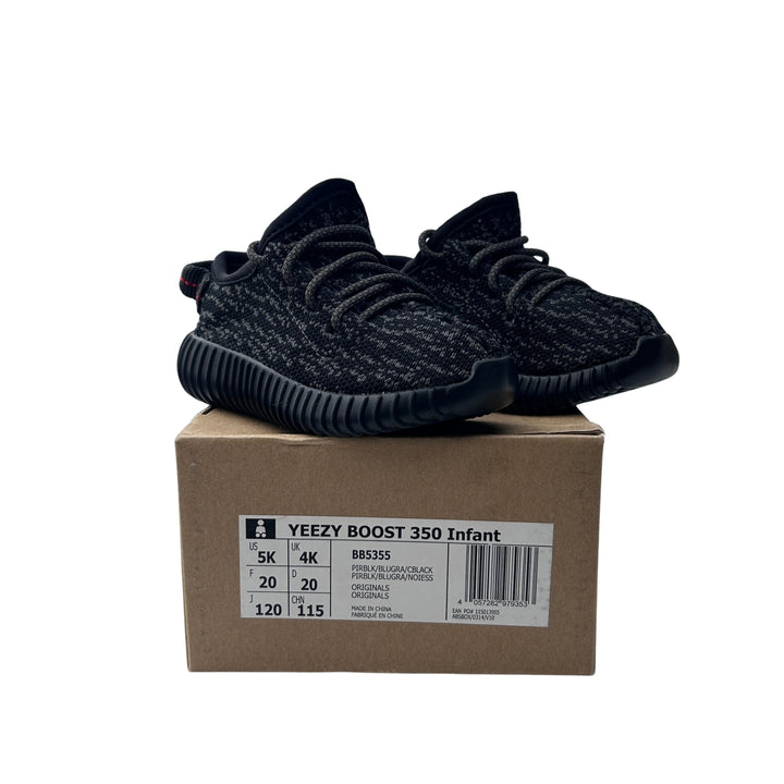 ADIDAS YEEZY BOOST 350 PIRATE BLACK TRAINERS – BLACK – SIZE 20