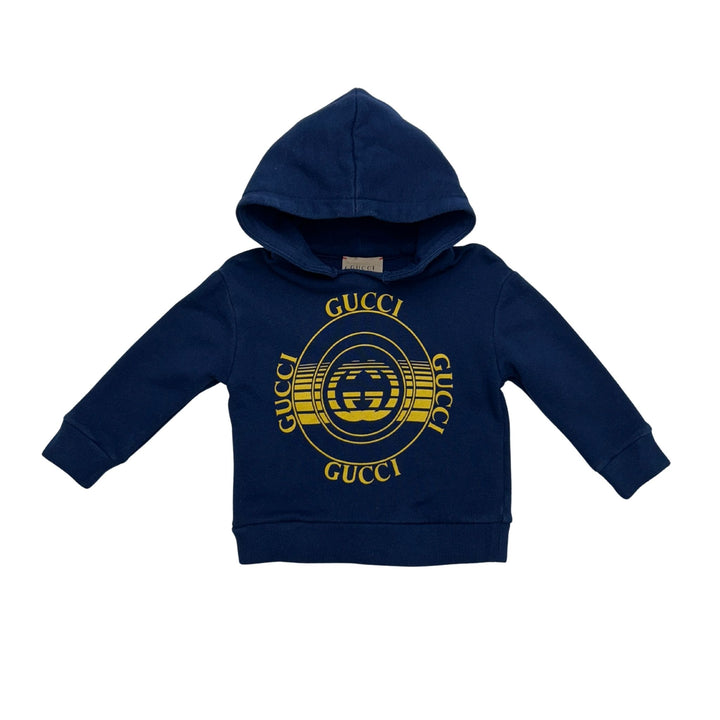 GUCCI LOGO HOODIE - NAVY - 9-12 MONTHS