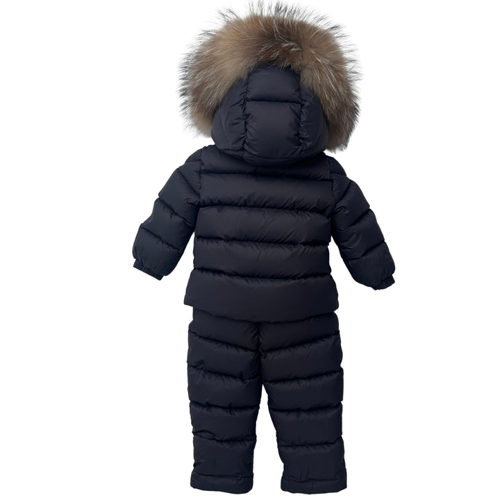MONCLER MAUGER DOWN JACKET &amp; TROUSERS SET – NAVY – 18–24 MONTHS