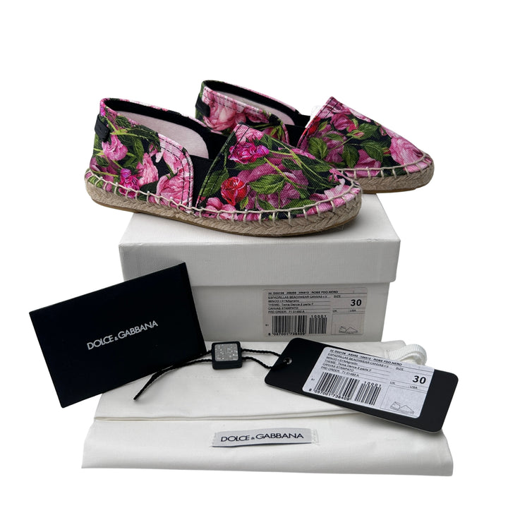 DOLCE &amp; GABBANA FLORAL ESPADRILLES – MULTI – SIZE 30