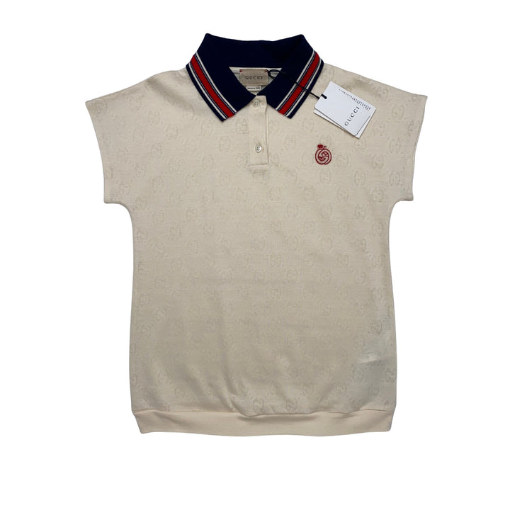 GUCCI GG MONOGRAM POLO SHIRT – CREAM – 10 YEARS