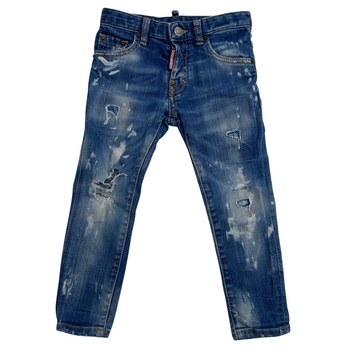 DSQUARED2 DISTRESSED DENIM JEANS – BLUE – 4 YEARS