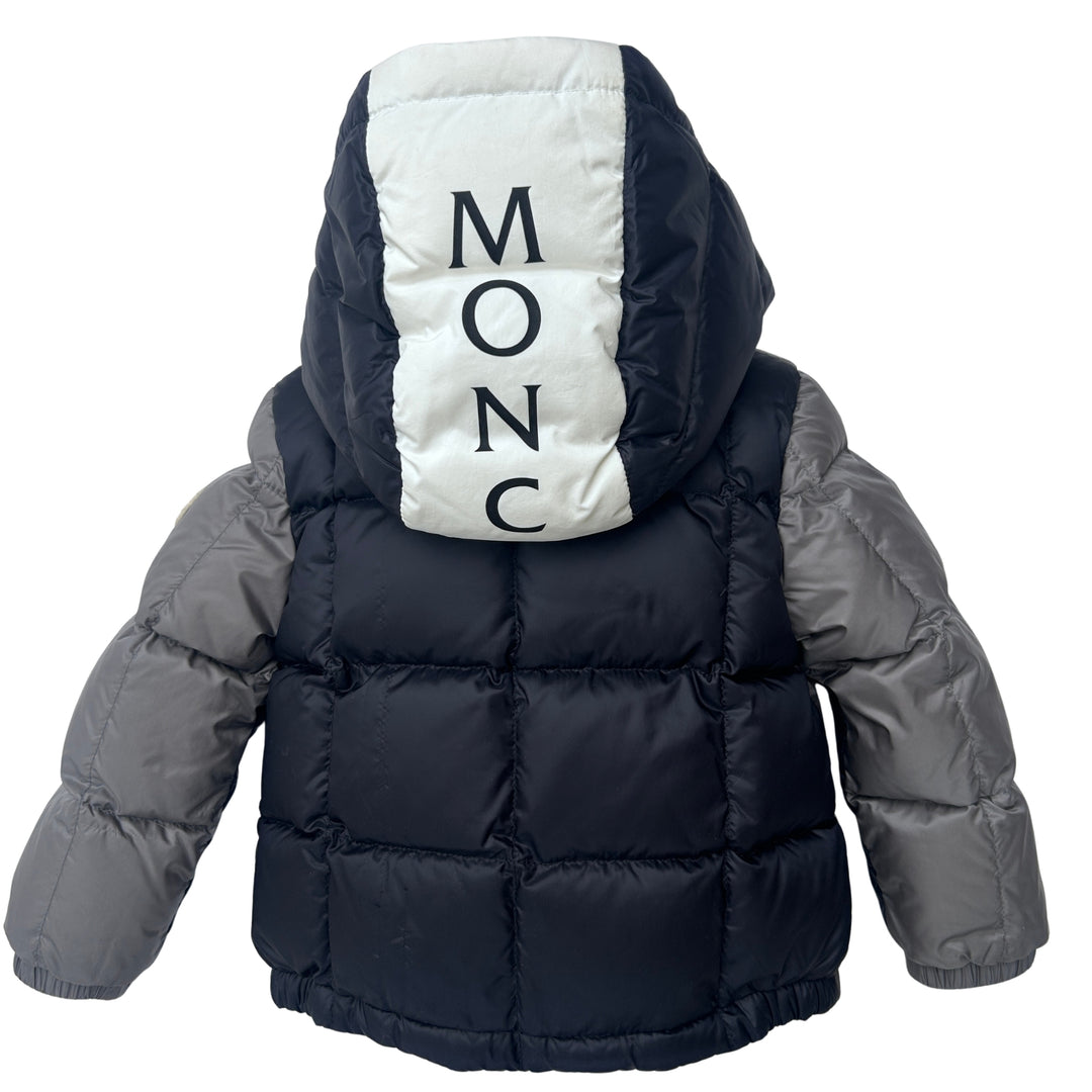 MONCLER ACHILLIOS GIUBBOTTO DOWN JACKET – NAVY – 12–18 MONTHS