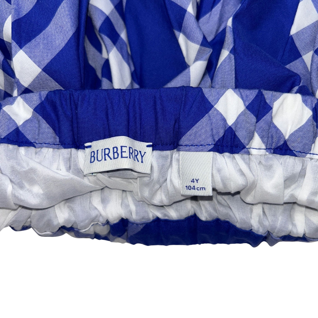 BURBERRY CHECK SKIRT - BLUE - 4 YEARS