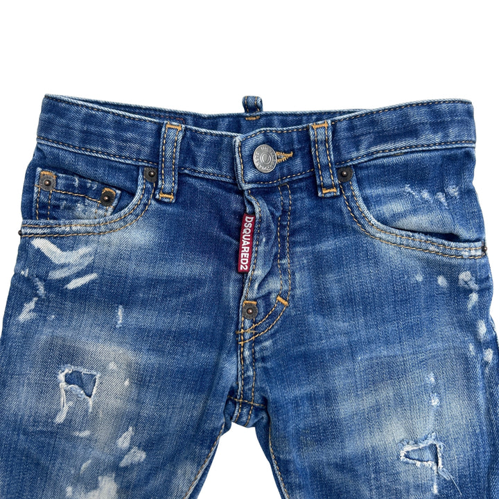 DSQUARED2 DISTRESSED DENIM JEANS – BLUE – 4 YEARS