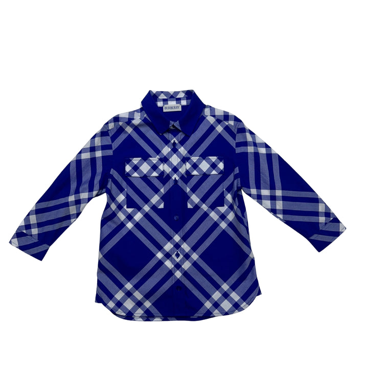 BURBERRY CHECK SHIRT – BLUE – 2 YEARS