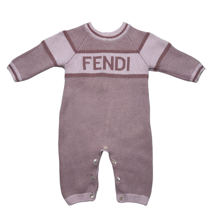 FENDI KNITTED LOGO ALL-IN-ONE – PINK – 3 MONTHS