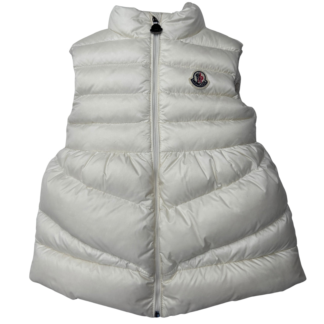 MONCLER LAMA DOWN GILET – WHITE – AGE 3 YEARS