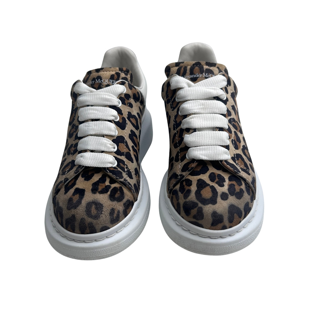 ALEXANDER MCQUEEN SUEDE OVERSIZED TRAINERS – LEOPARD PRINT – SIZE 31