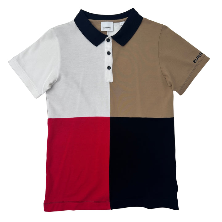 BURBERRY COLOUR BLOCK POLO SHIRT – MULTICOLOUR – 14 YEARS