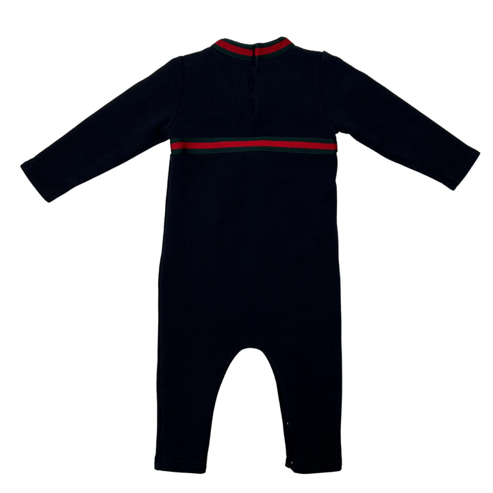 GUCCI WEB STRIPE ALL-IN-ONE – NAVY – 6-9 MONTHS